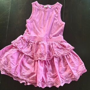 GAP Pink Sleeveless Tiered Ruffle Sundress
